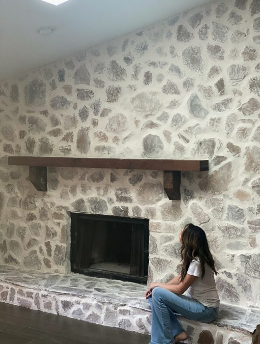 Stone Fireplace DIY